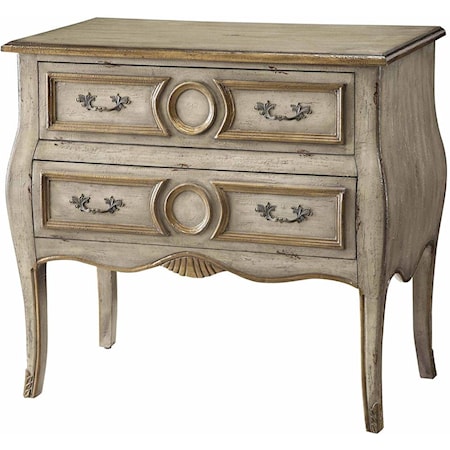 Victoria 2-Drawer Bombe Chest